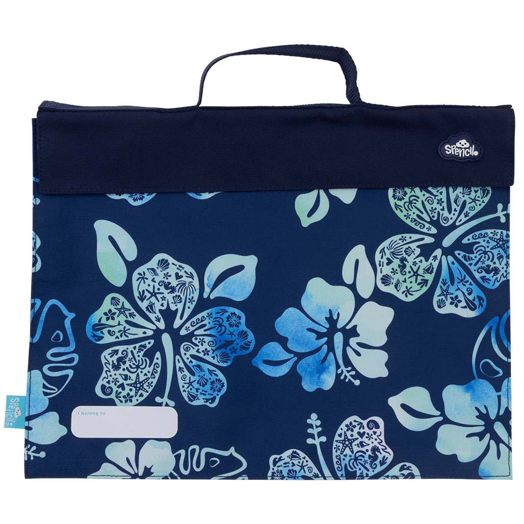 Library Bag - Midnight Hibiscus