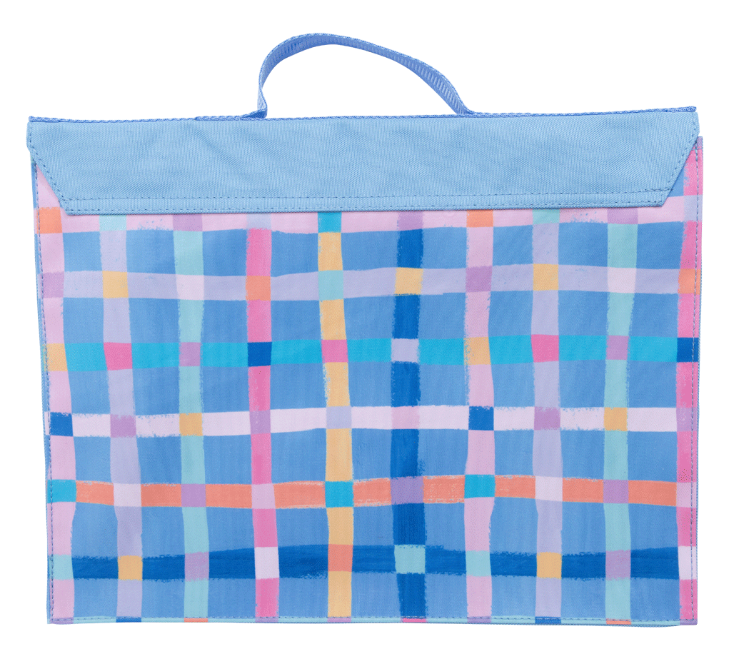 Library Bag - Pastel Plaid