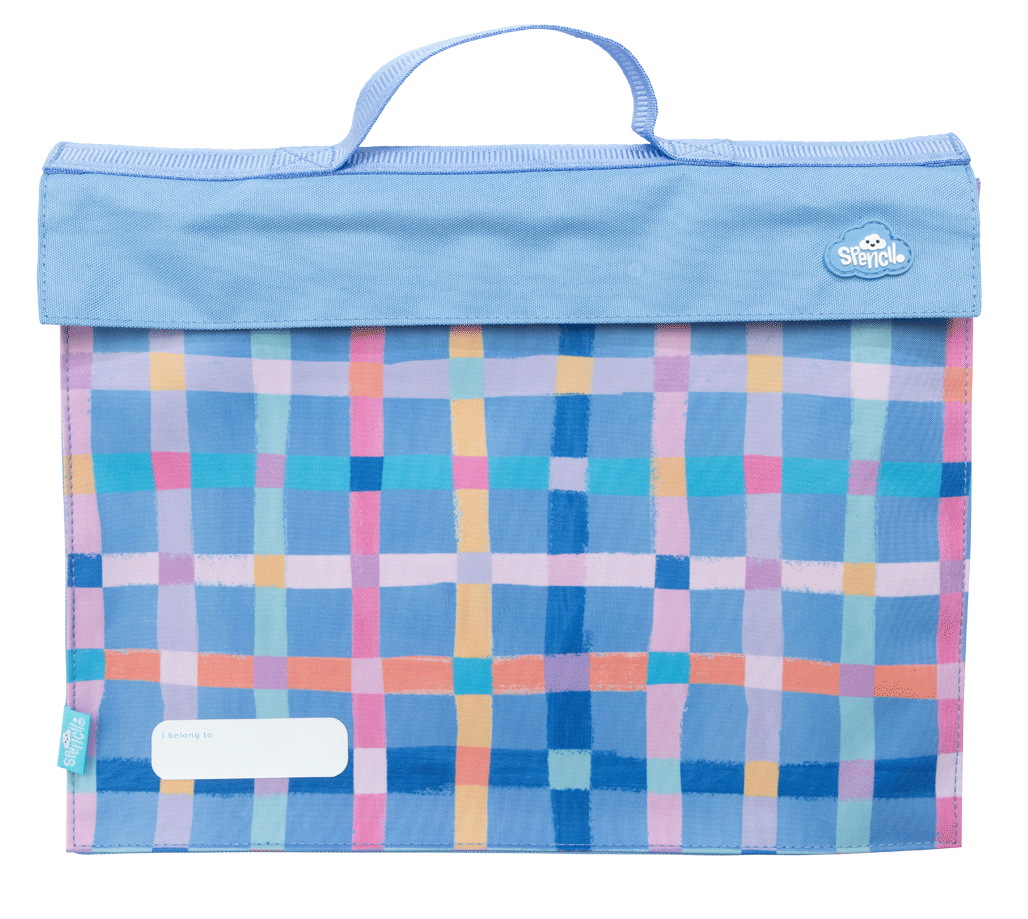 Library Bag - Pastel Plaid