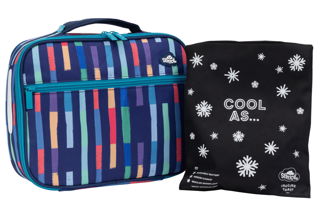 Big Cooler Lunch Bag + Chill Pack - Bright Stripes