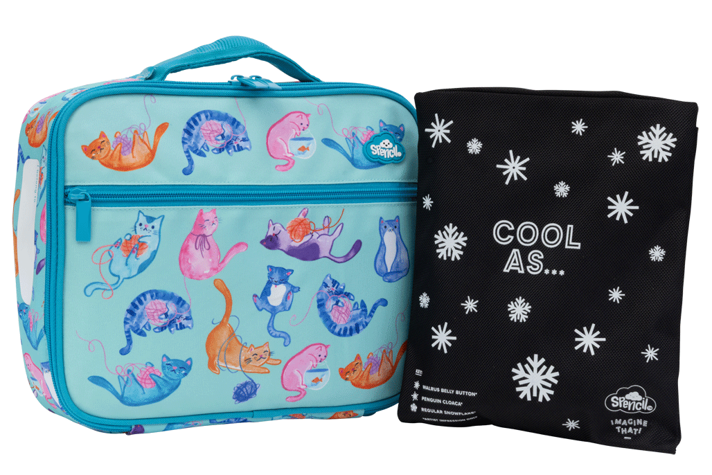 Big Cooler Lunch Bag + Chill Pack - Crazy Cats