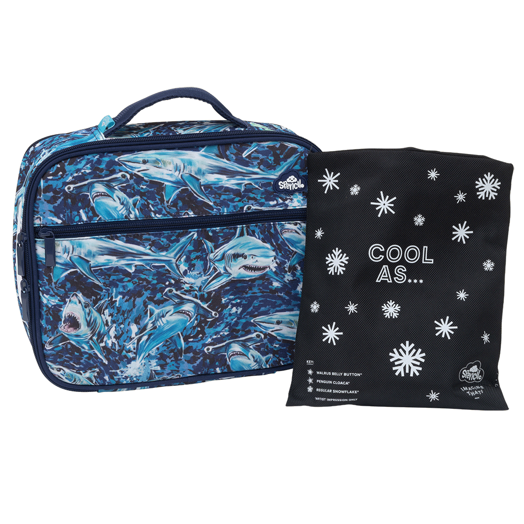 Big Cooler Lunch Bag + Chill Pack - Fin Frenzy