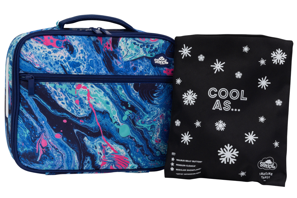 Big Cooler Lunch Bag + Chill Pack - Liquid Marble