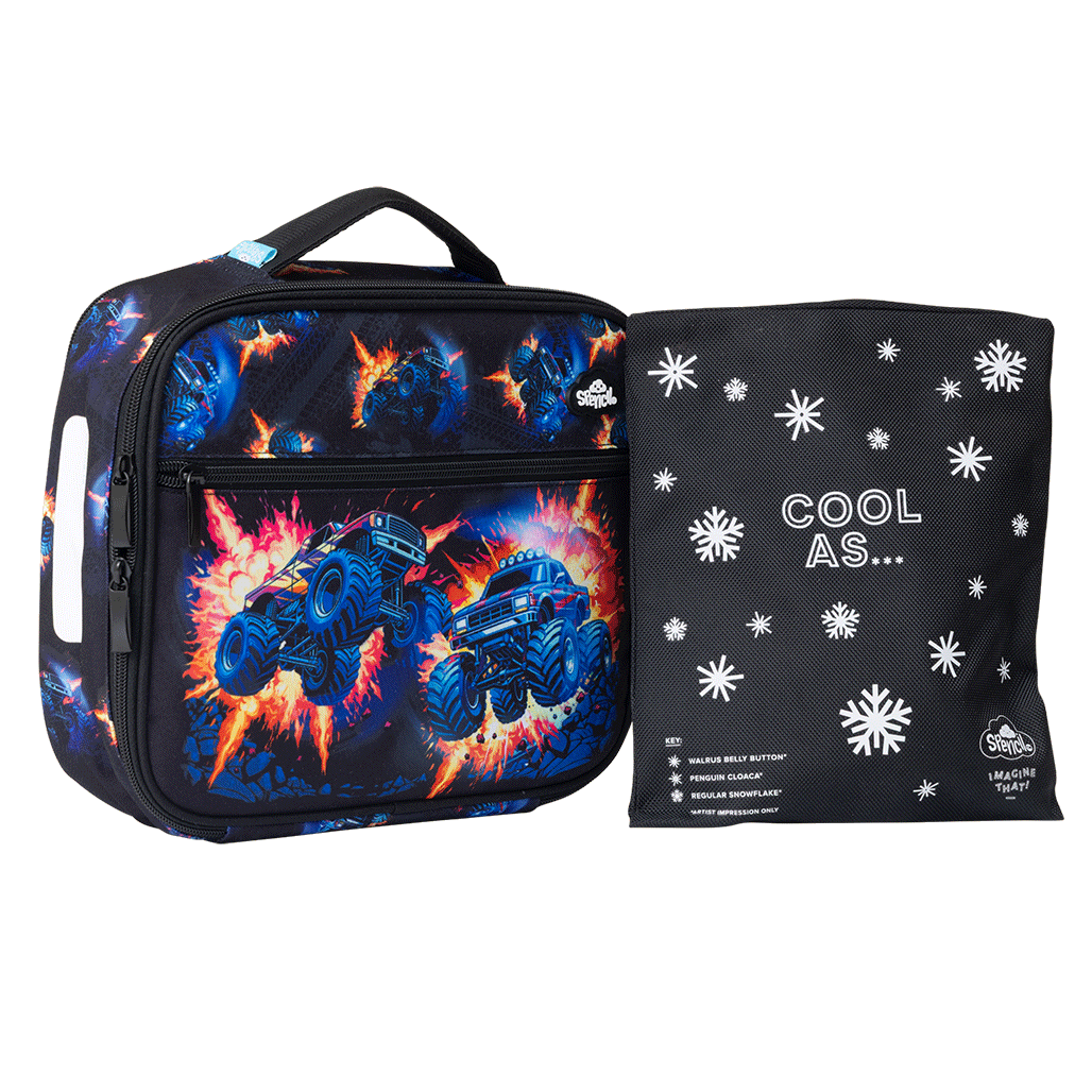 Big Cooler Lunch Bag + Chill Pack - Monster Blaze