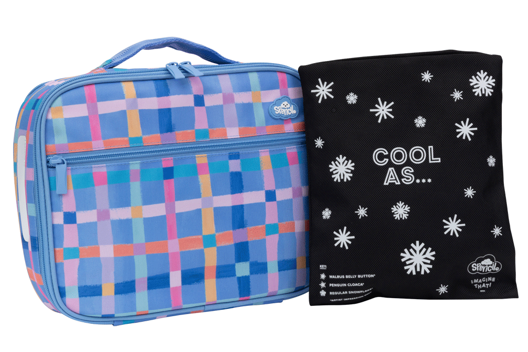 Big Cooler Lunch Bag + Chill Pack - Pastel Plaid