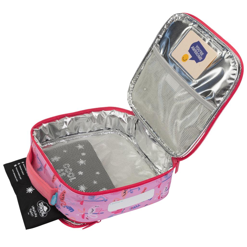 Little Cooler Lunch Bag + Chill Pack - Flamingo Splash