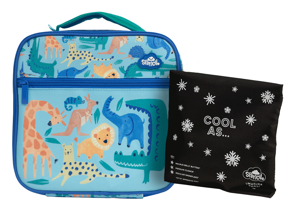 Little Cooler Lunch Bag + Chill Pack - Safari Puzzle