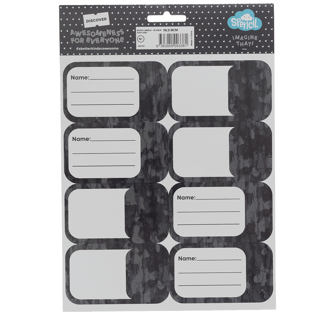 Book Labels - Bush Camo