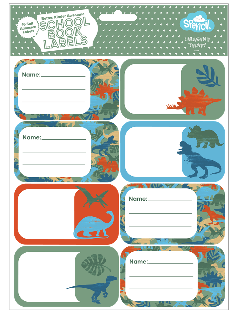 Book Labels - Dinosaur Safari