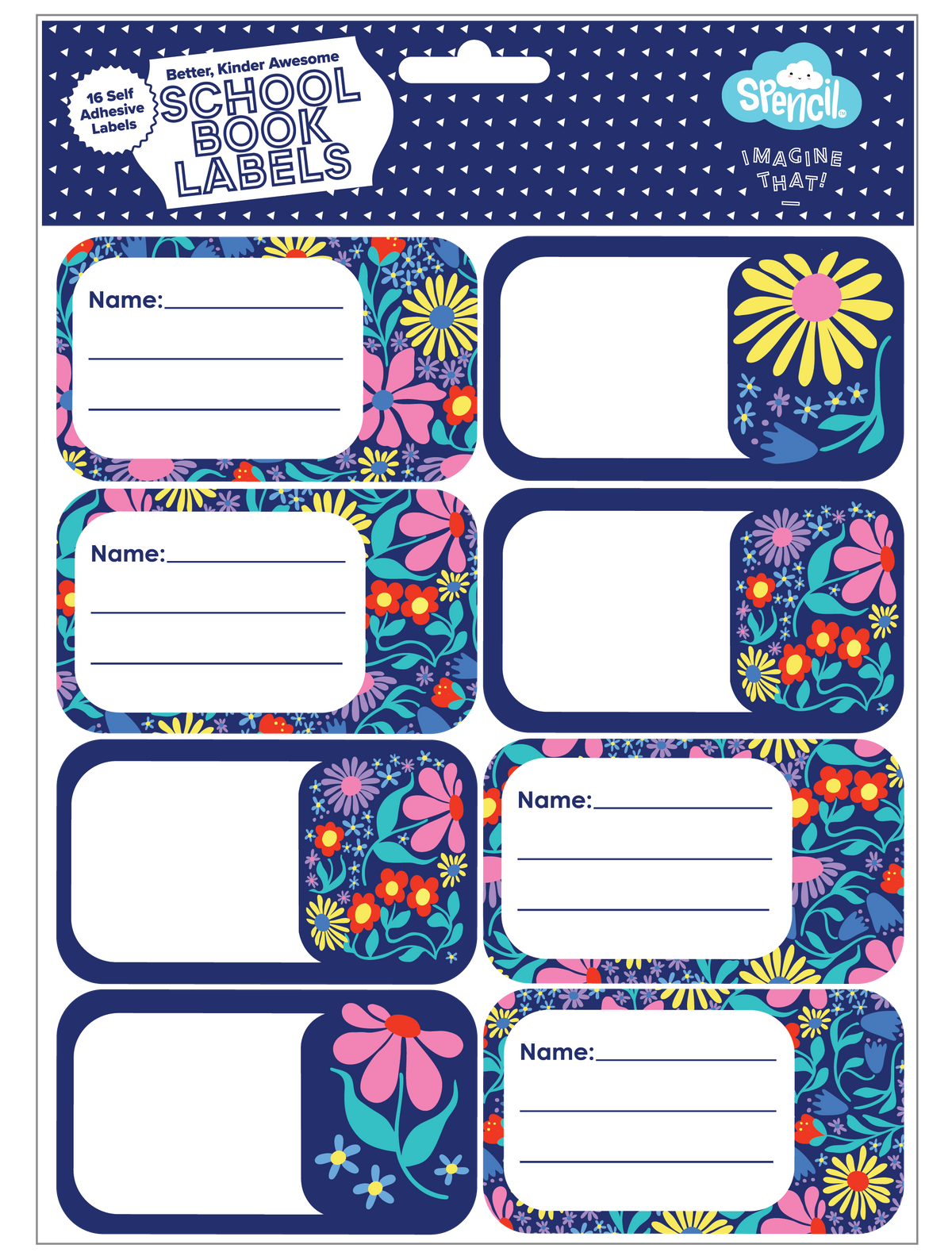 Book Labels - Flower Fun