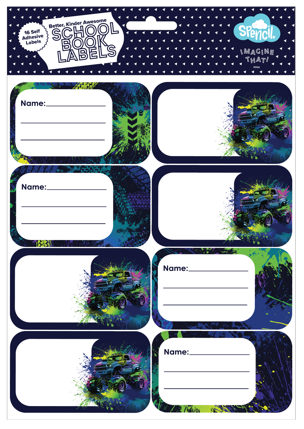 Book Labels - Mega Wheels