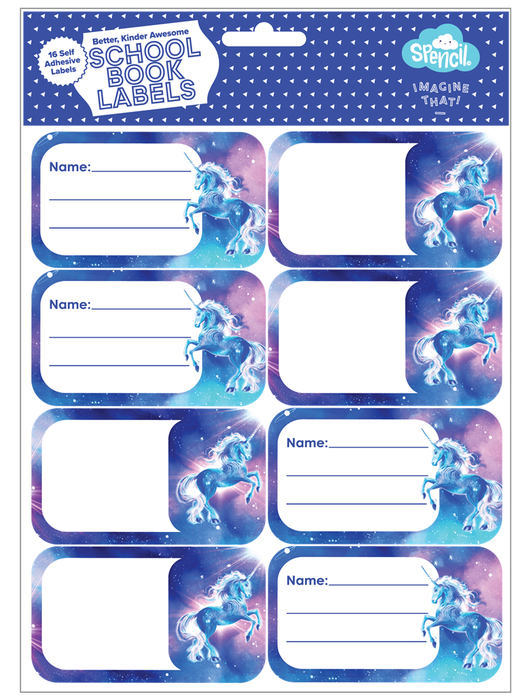 Book Labels - Moonlit Unicorn
