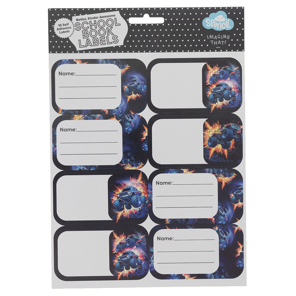 Book Labels - Monster Blaze