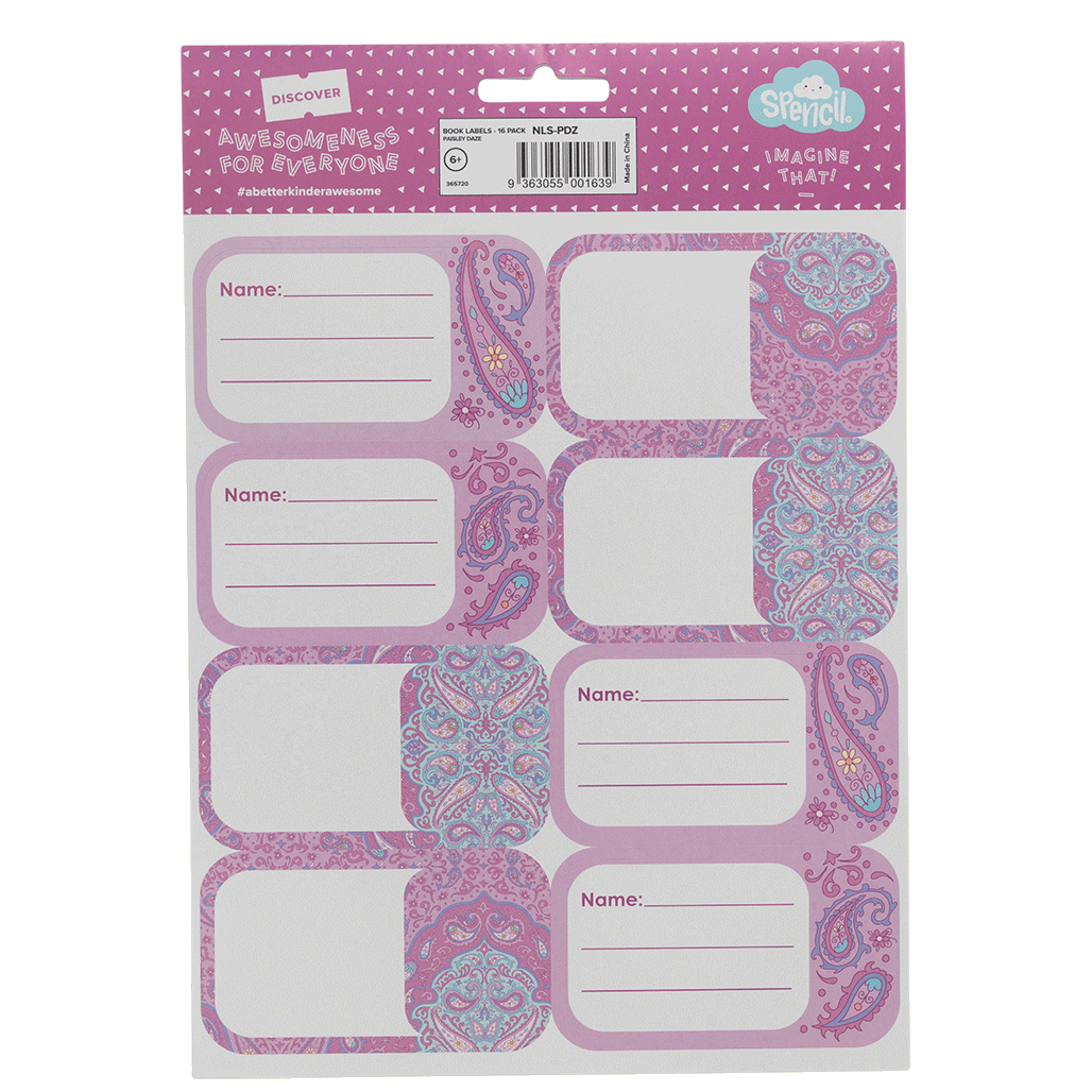 Book Labels - Paisley Daze