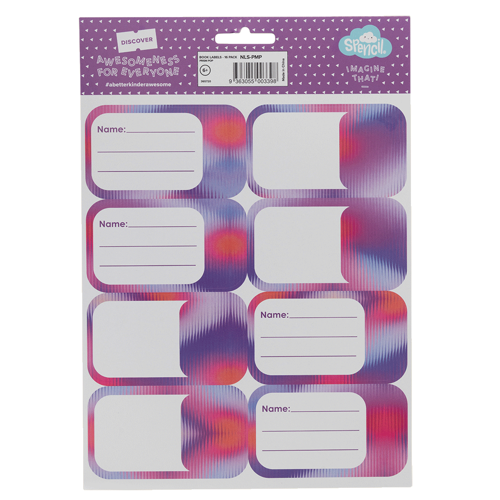 Book Labels - Prism Pop