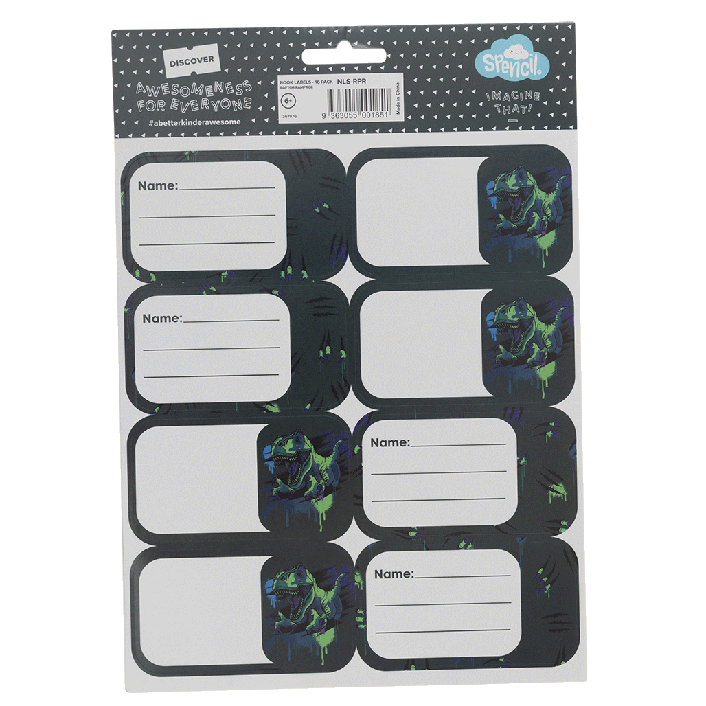 Book Labels - Raptor Rampage
