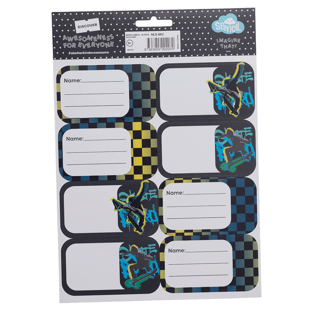 Book Labels - Skate Crew