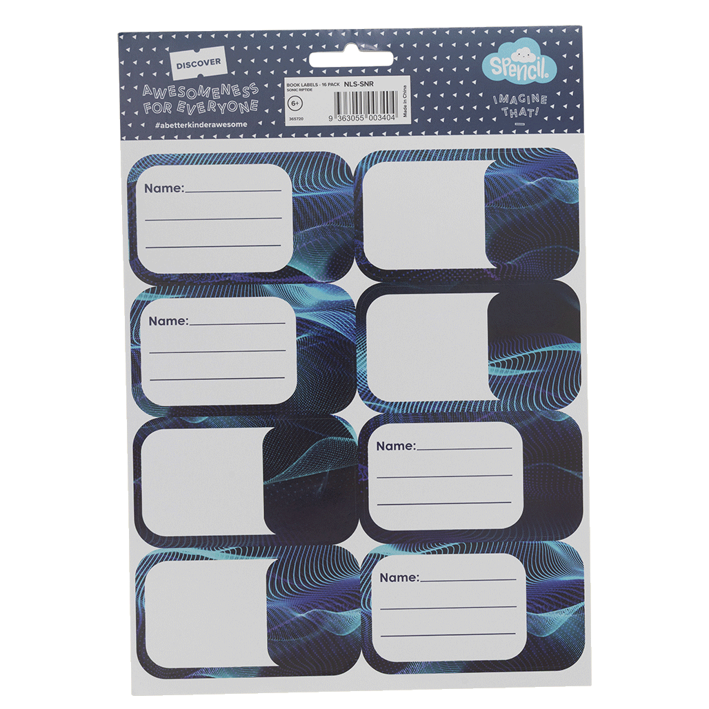 Book Labels - Sonic Riptide