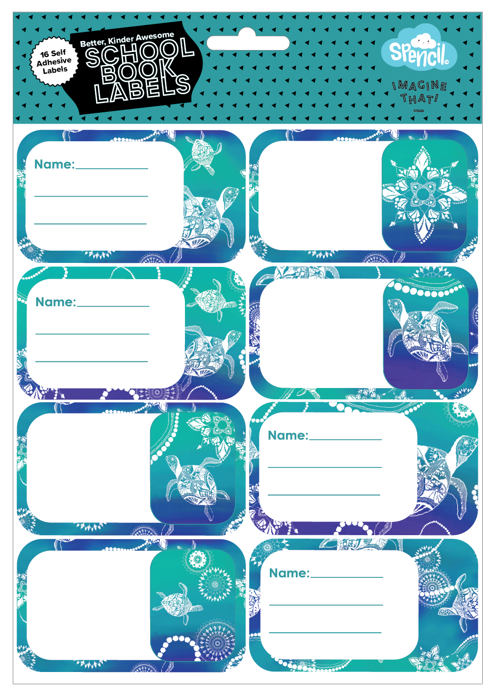 Book Labels - Turtle of Life