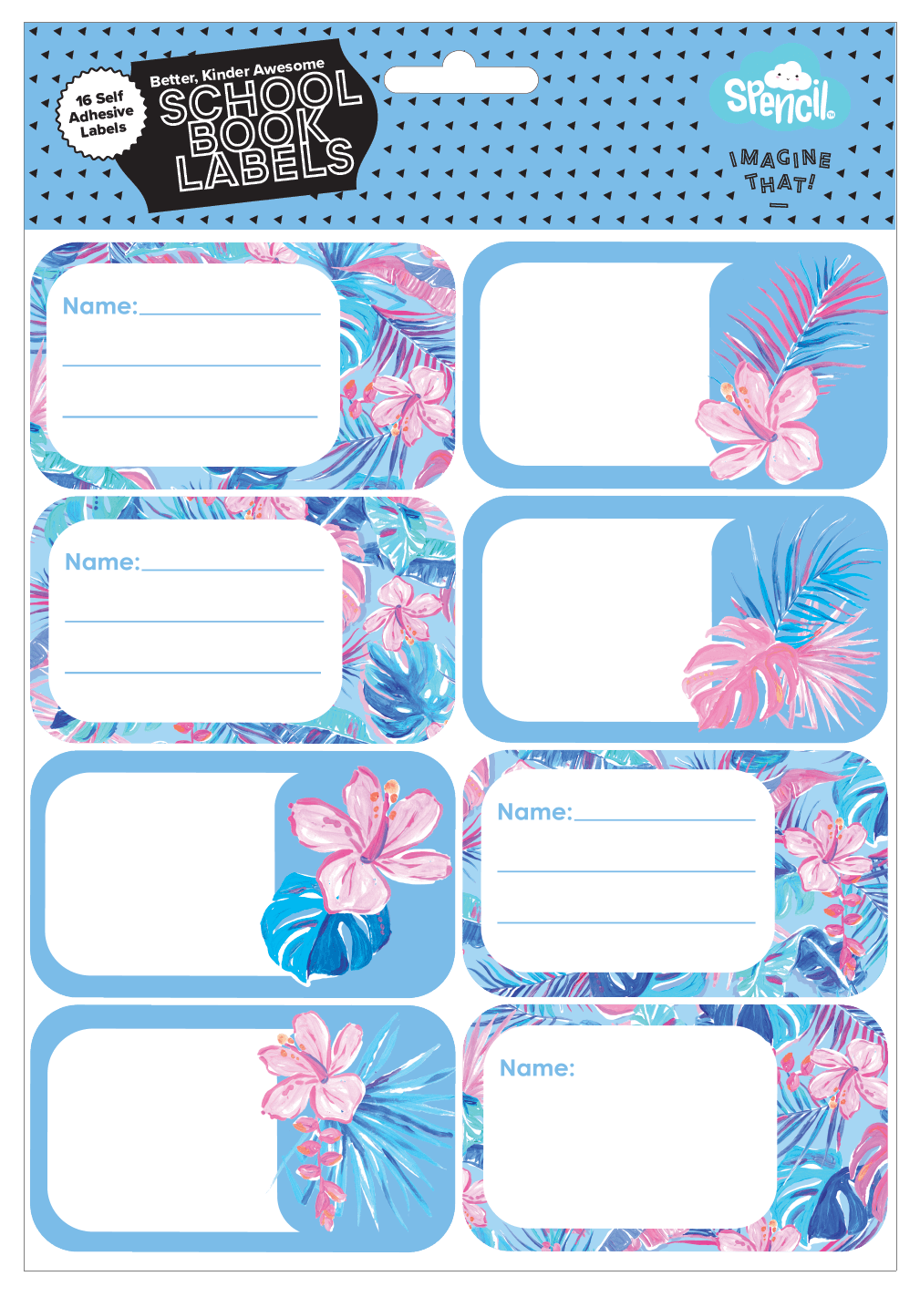 Book Labels - Tropicana