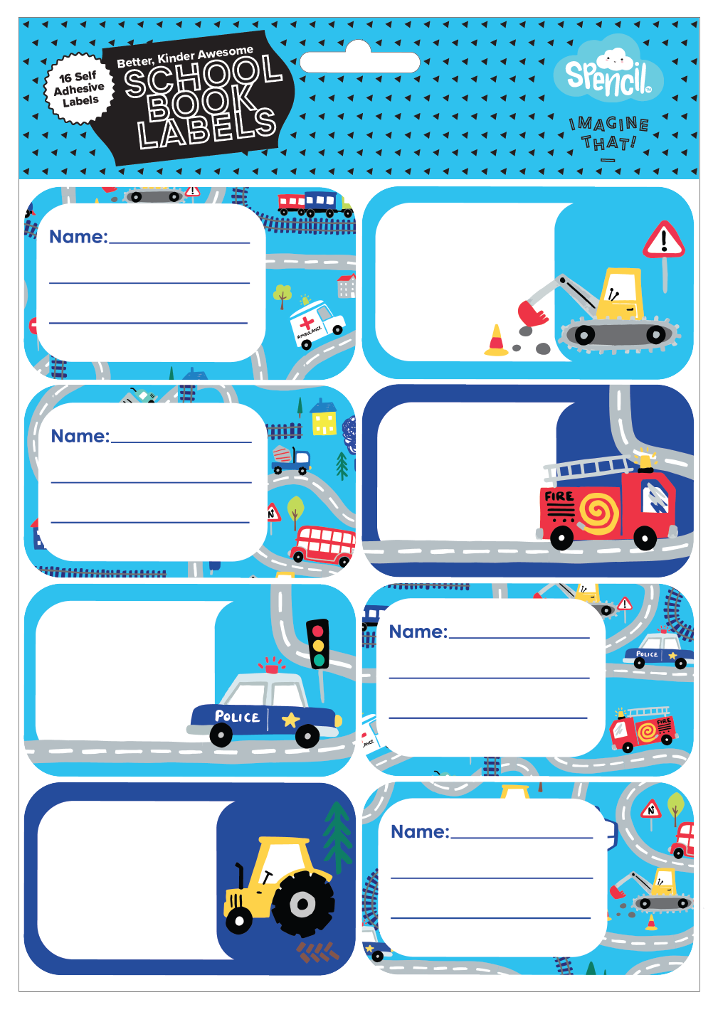 Book Labels - Tiny Town