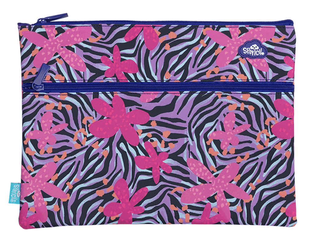 A4 Twin Zip Pencil Case - Born To Be Wild