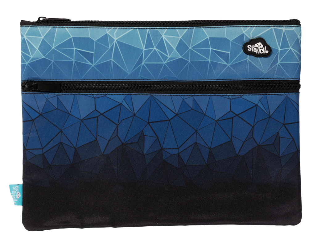 A4 Twin Zip Pencil Case - Fractal