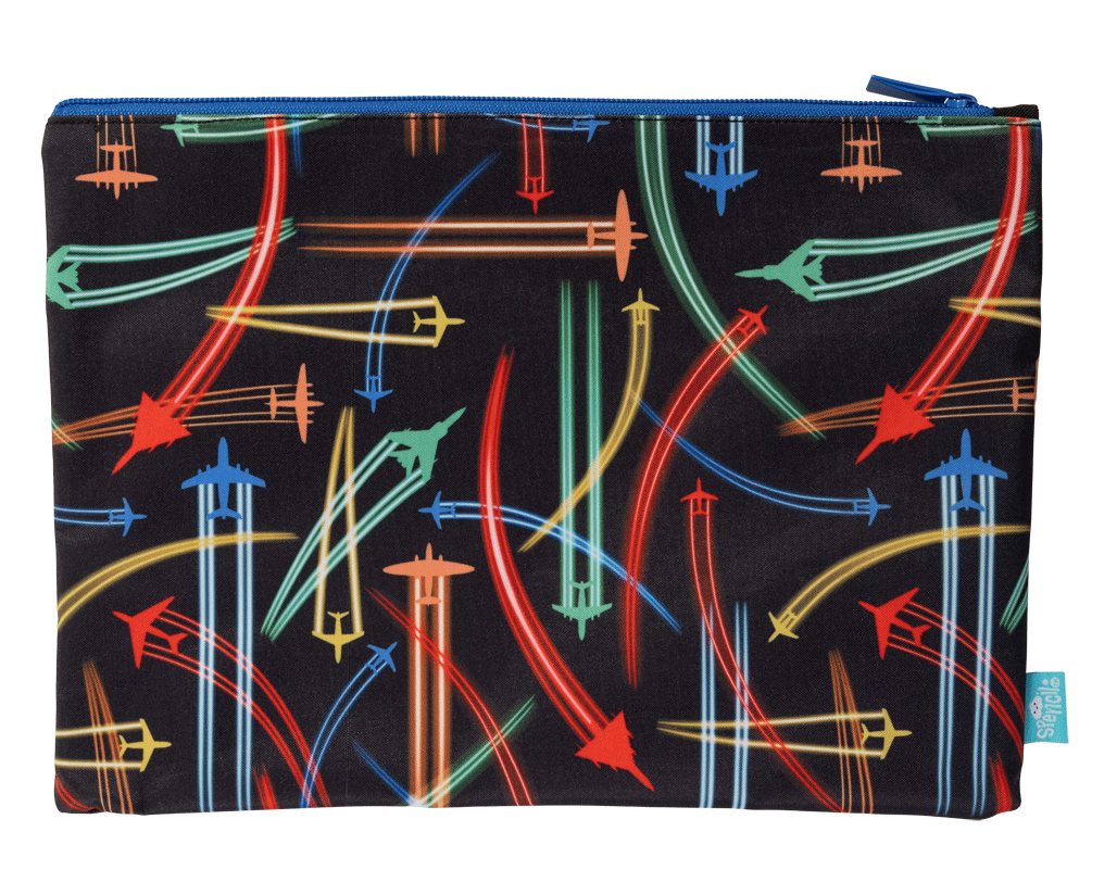 A4 Twin Zip Pencil Case - Jet Planes