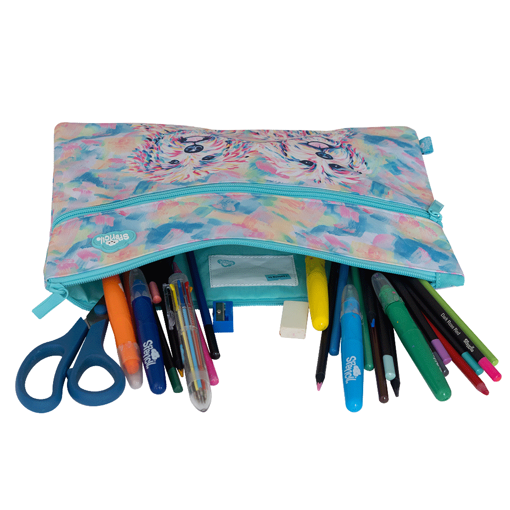 A4 Twin Zip Pencil Case - Molly & Mabel