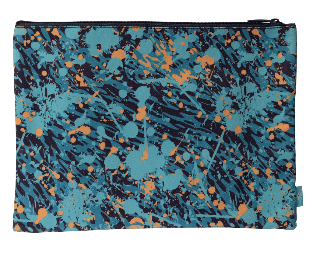A4 Twin Zip Pencil Case - Moto Camo Trax