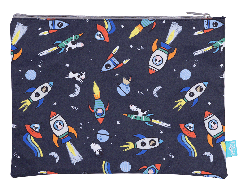 A4 Twin Zip Pencil Case - Over The MOOOn