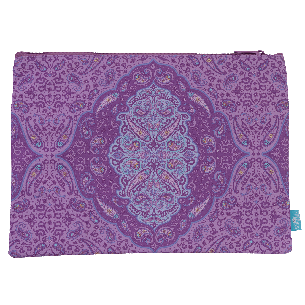 A4 Twin Zip Pencil Case - Paisley Daze