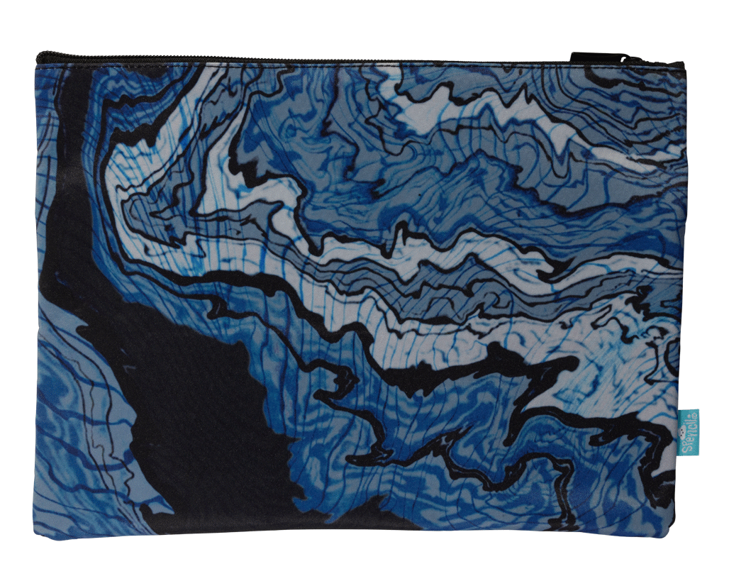 A4 Twin Zip Pencil Case - Ripple Effect
