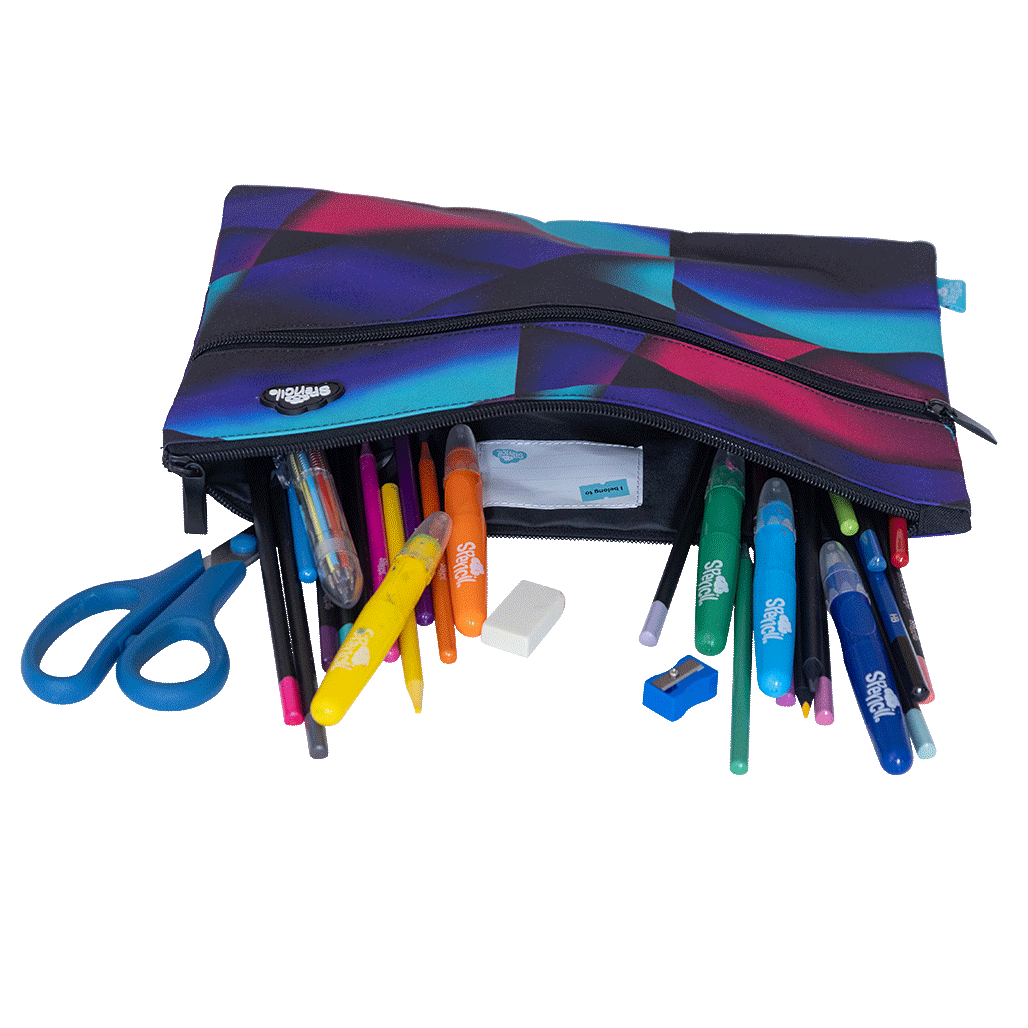A4 Twin Zip Pencil Case - Shatter