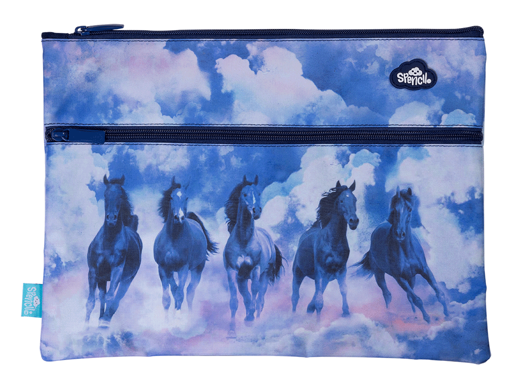 A4 Twin Zip Pencil Case - Sky Dancer