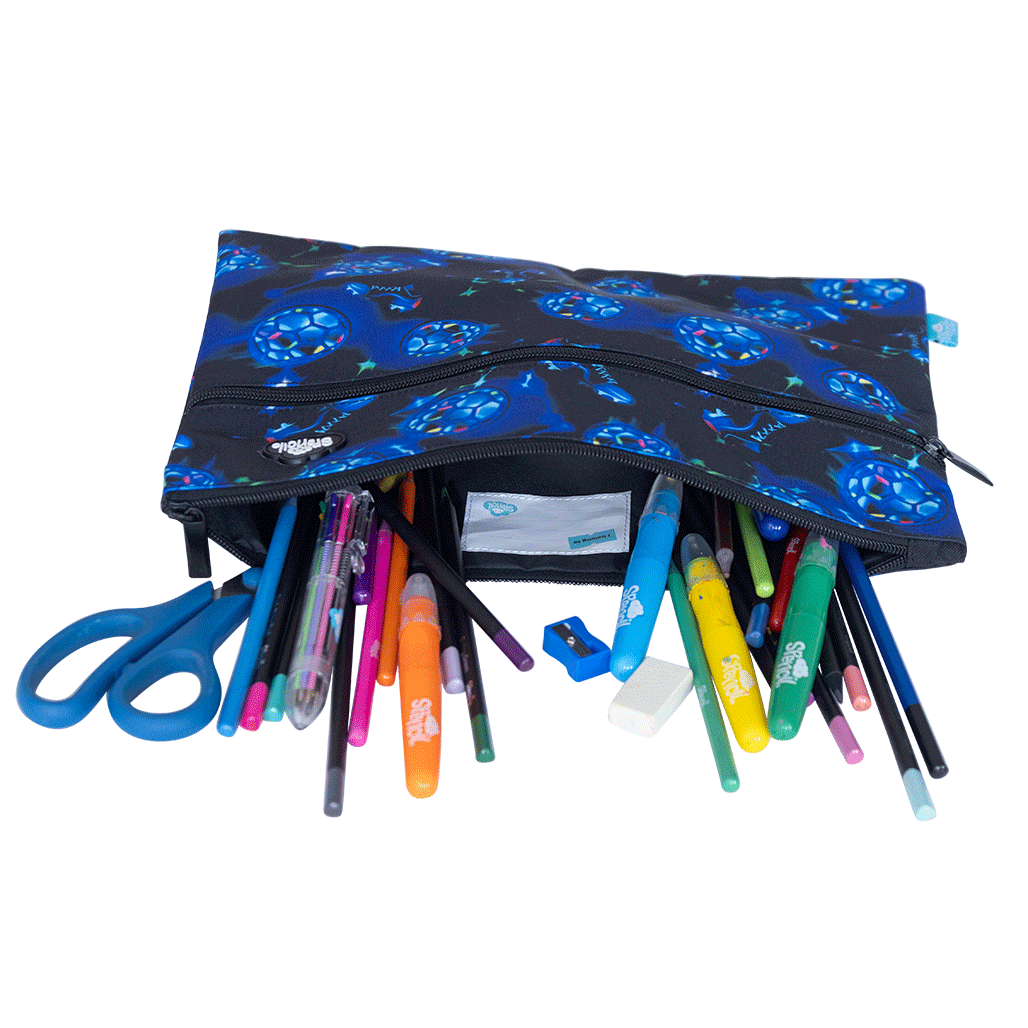 A4 Twin Zip Pencil Case - Striker
