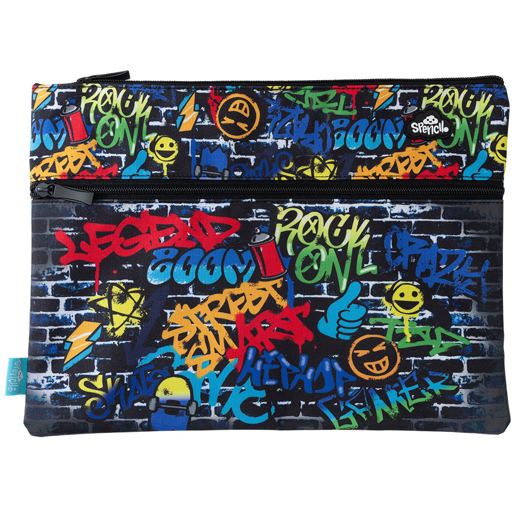 A4 Twin Zip Pencil Case - Tag Street