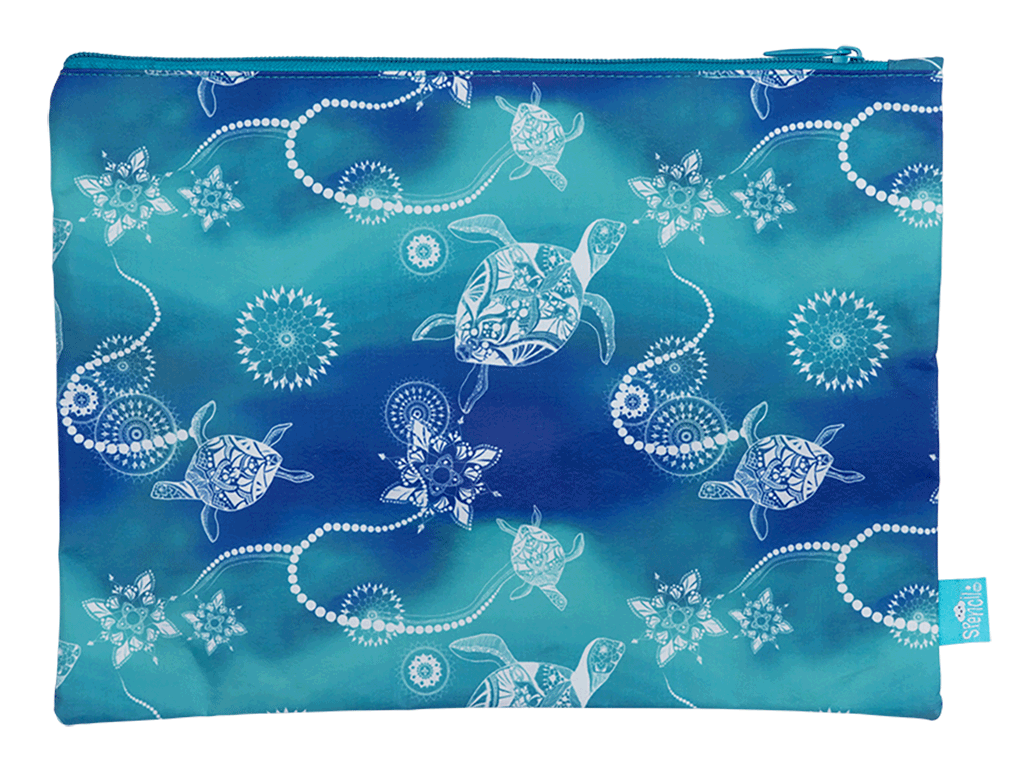 A4 Twin Zip Pencil Case - Turtle of Life