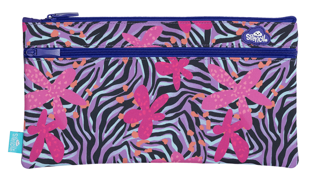 Twin Zip Pencil Case - Born To Be Wild