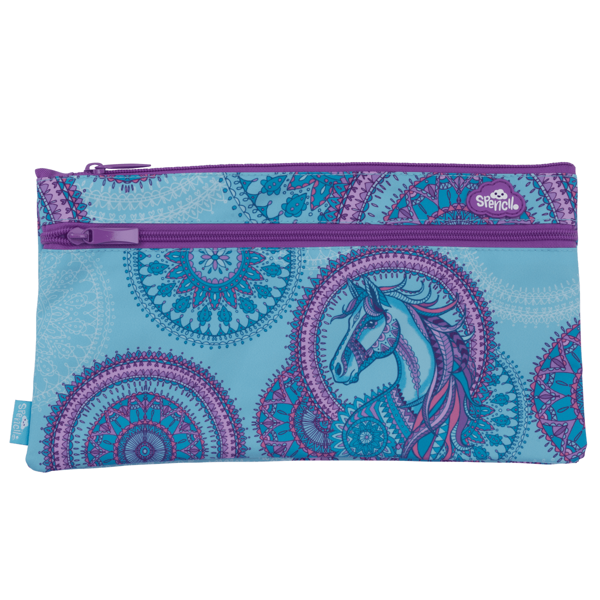 Twin Zip Pencil Case - Amethyst Spirit