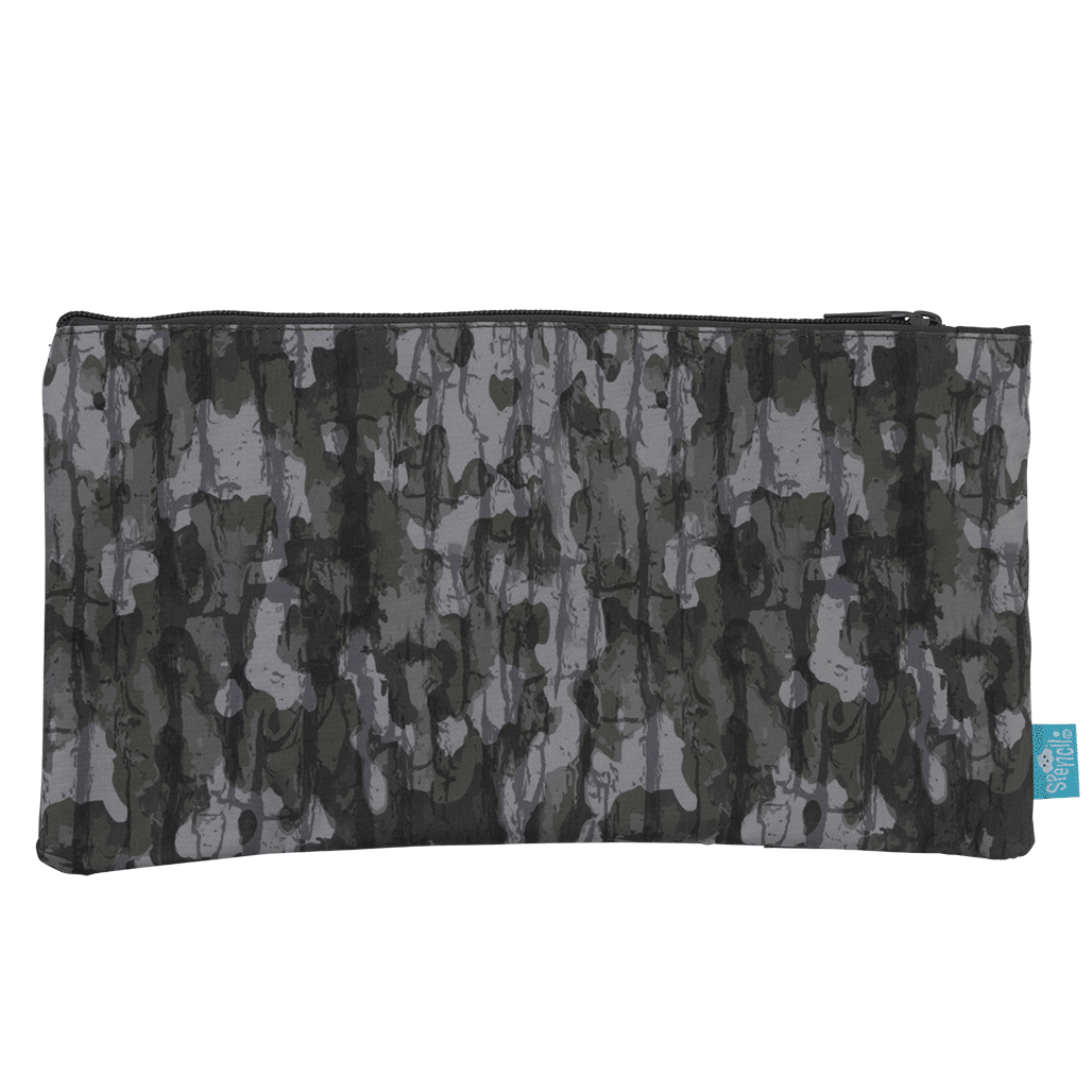 Twin Zip Pencil Case - Bush Camo