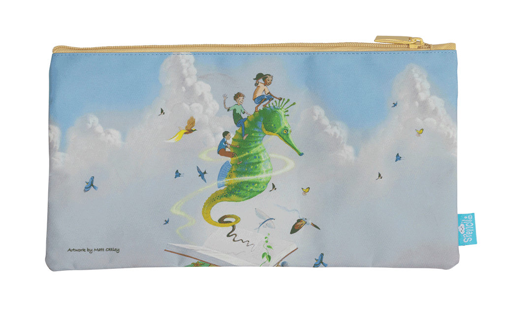 Twin Zip Pencil Case - Read, Grow, Inspire