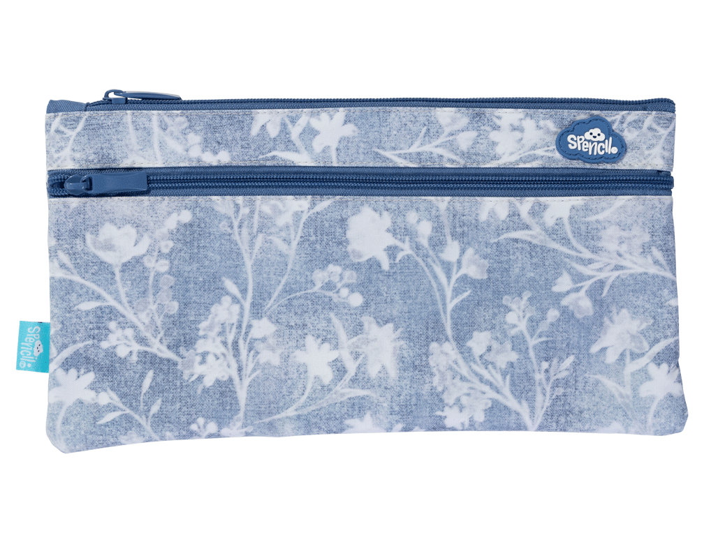 Twin Zip Pencil Case - Denim Daze