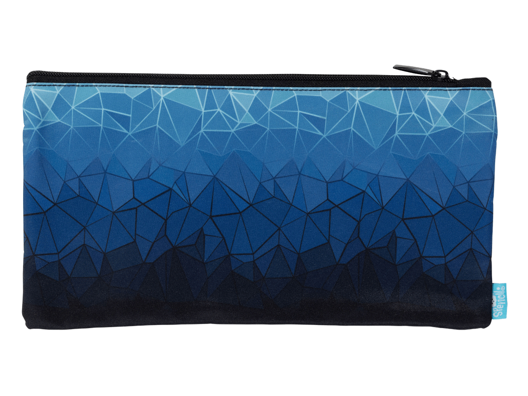 Twin Zip Pencil Case - Fractal
