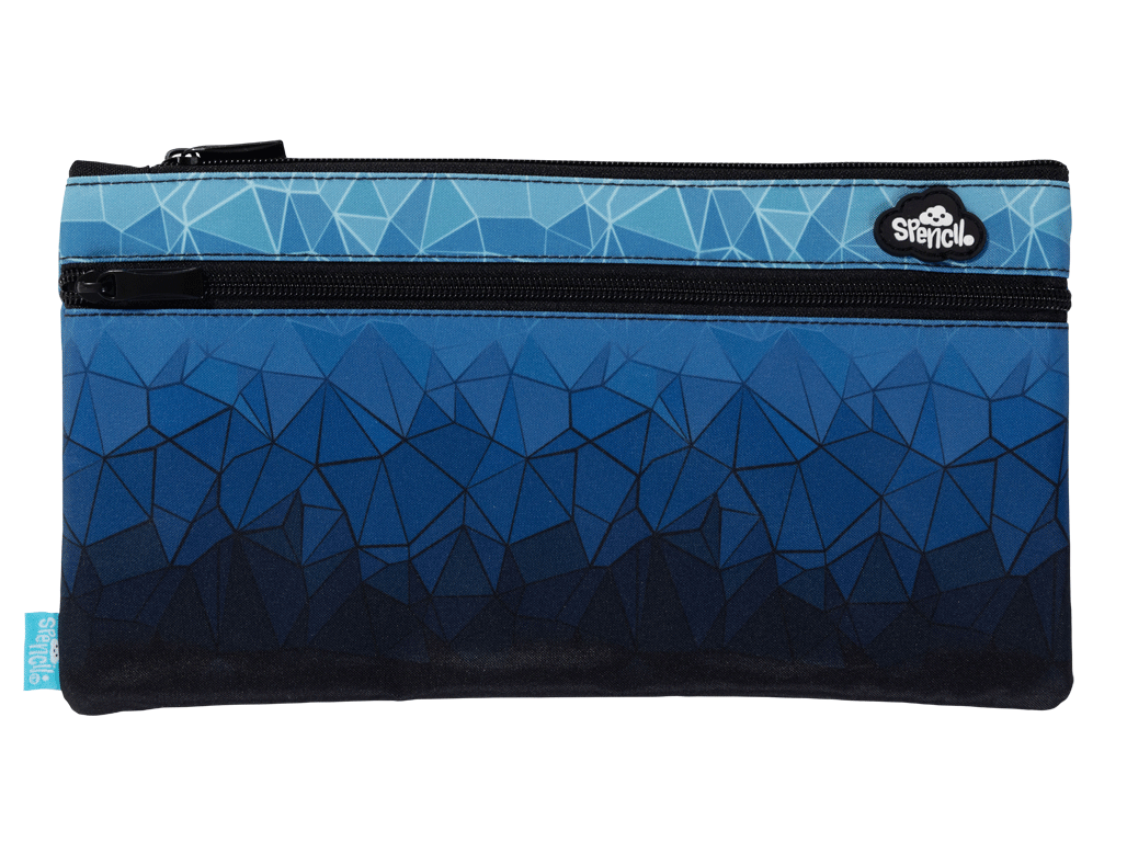 Twin Zip Pencil Case - Fractal