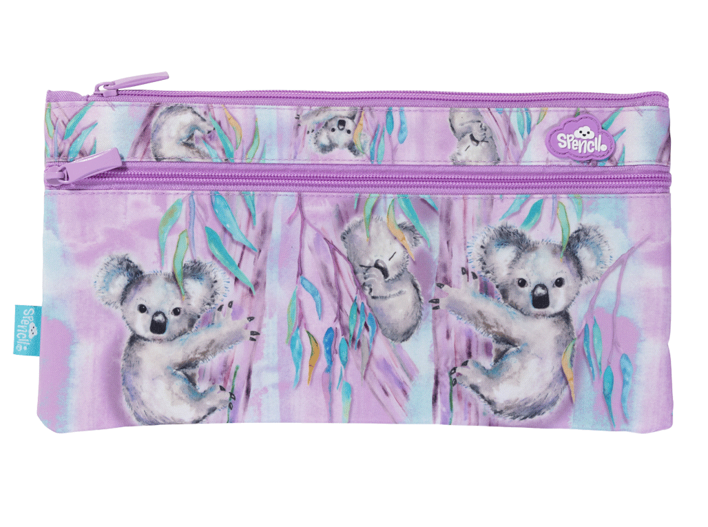 Twin Zip Pencil Case - Koala Haven