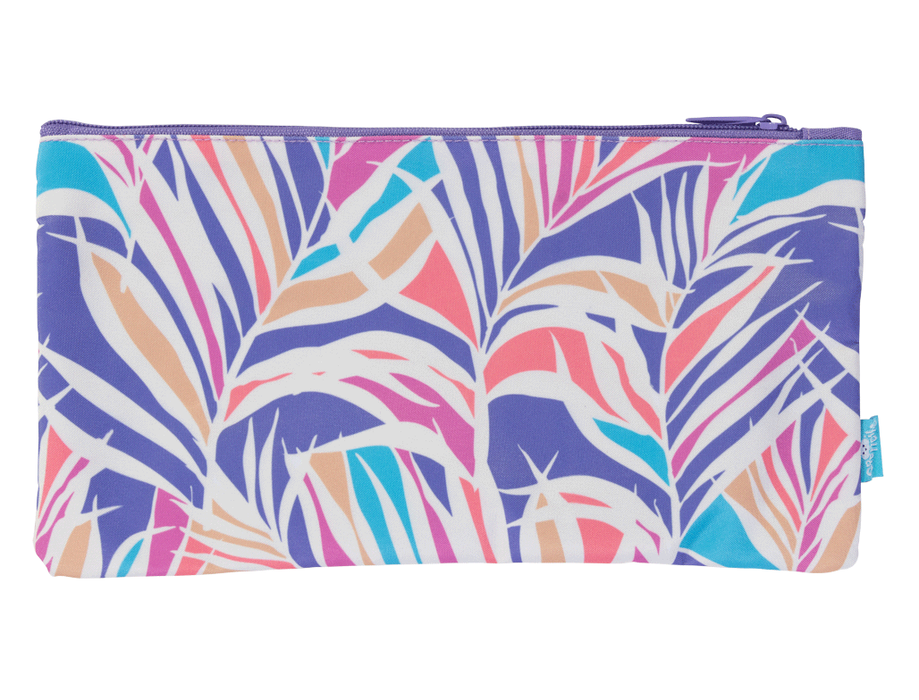 Twin Zip Pencil Case - Paradise Palms