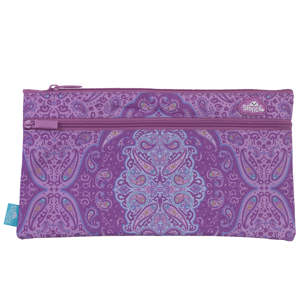 Twin Zip Pencil Case - Paisley Daze