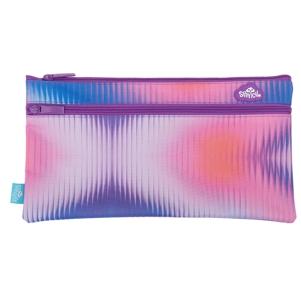 Twin Zip Pencil Case - Prism Pop