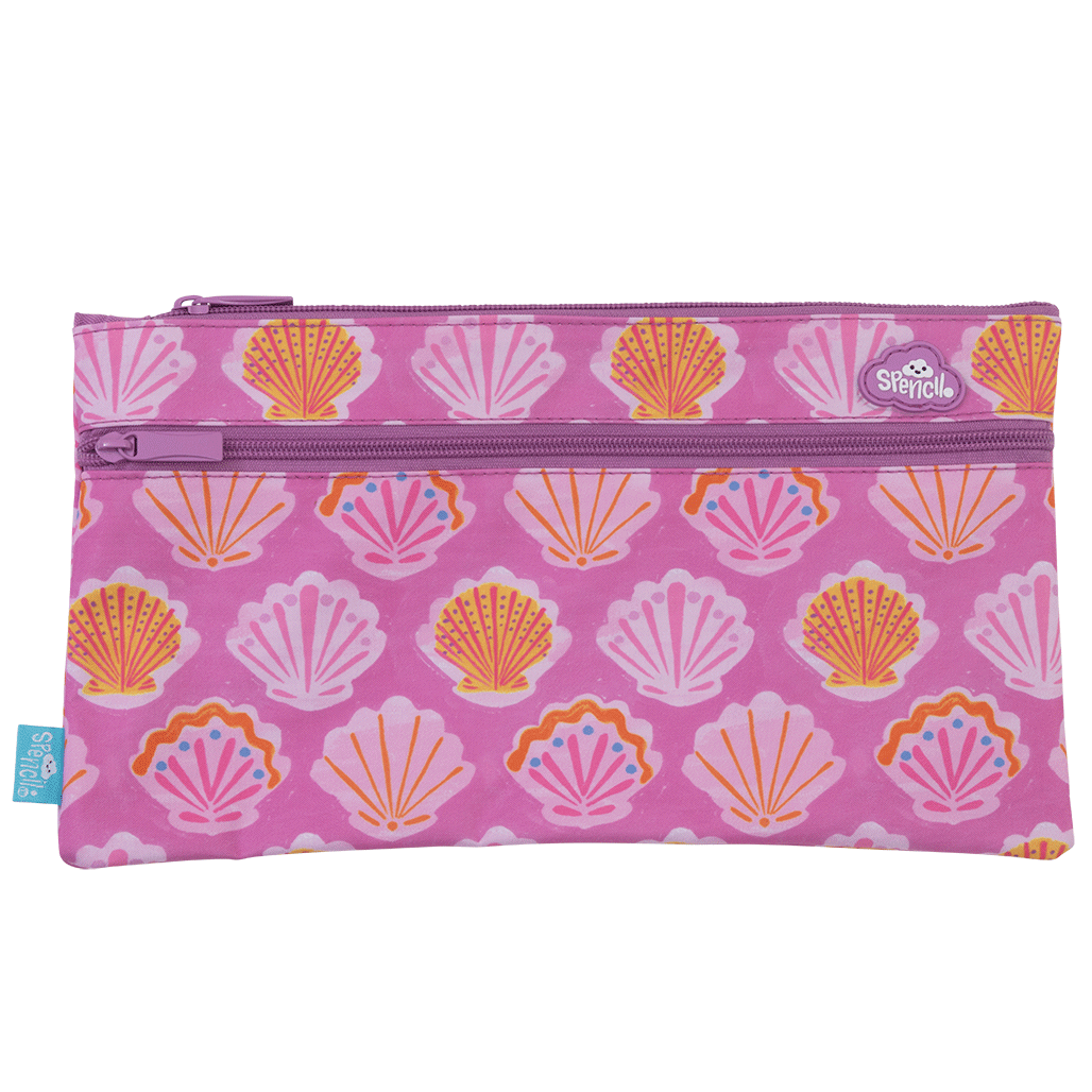 Twin Zip Pencil Case - Pearl Tide